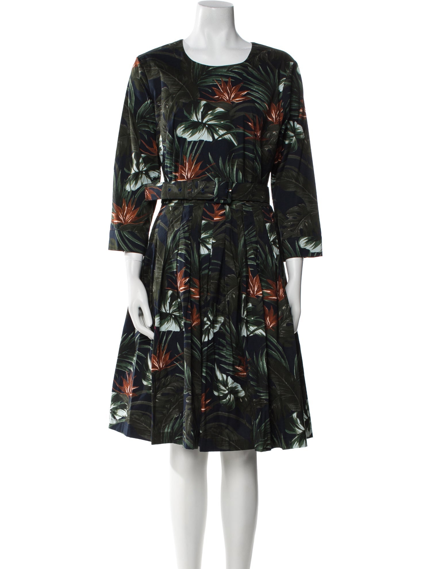 Samantha Sung Floral Print Knee-Length Dress
