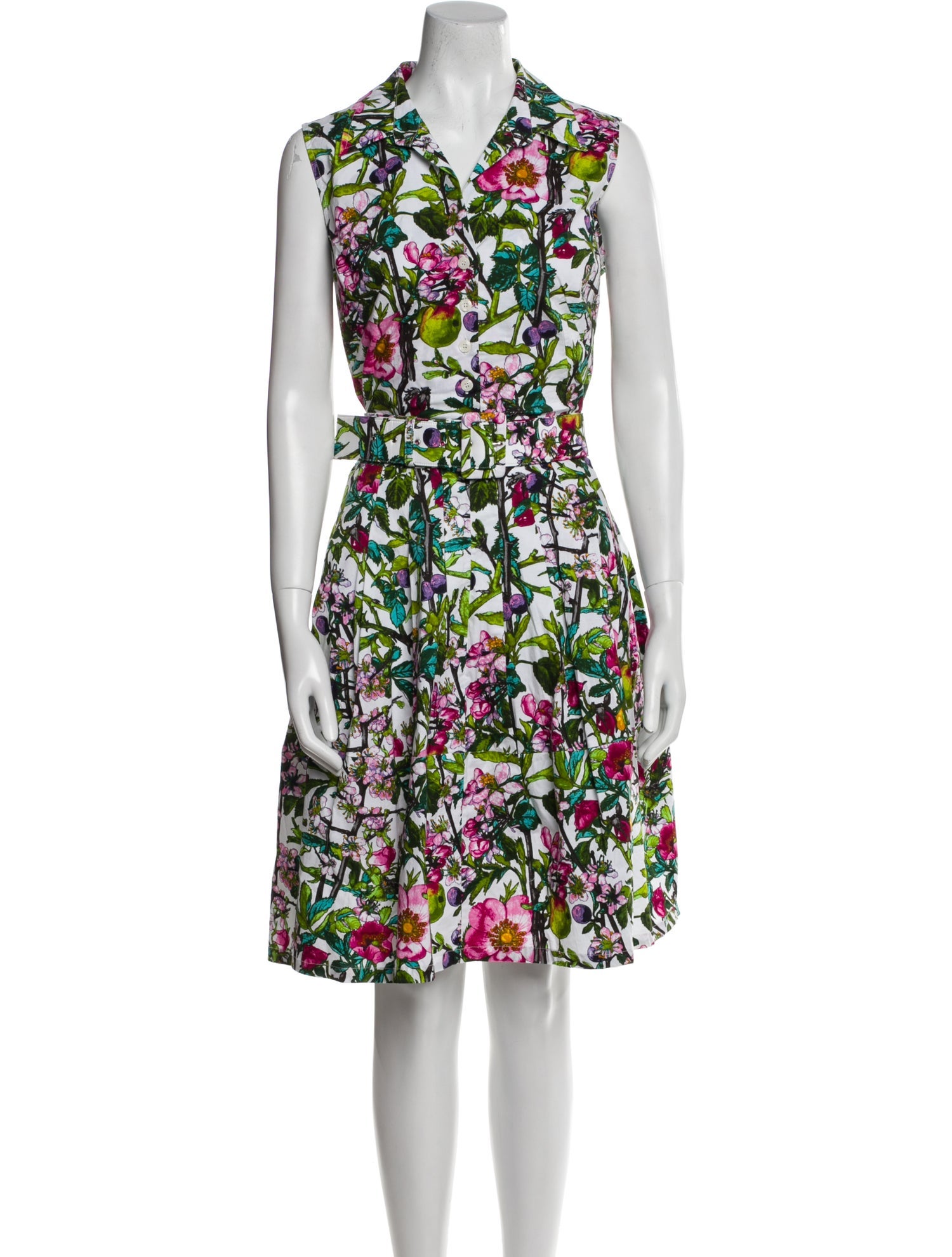 Samantha Sung Floral Print Knee-Length Dress