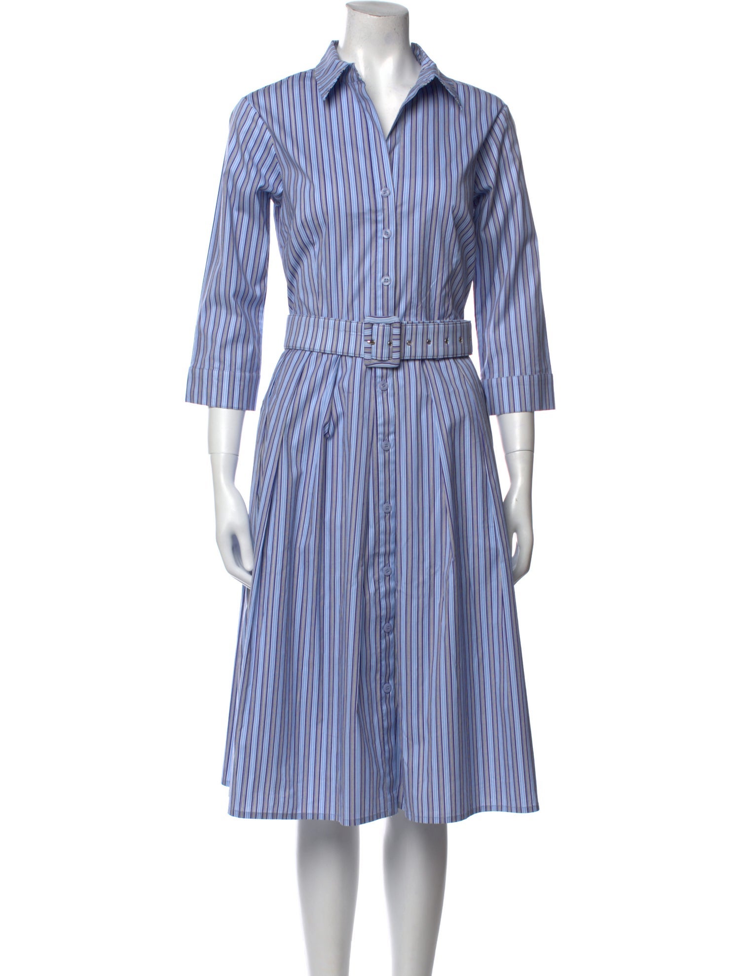 Samantha Sung Striped Midi Length Dress