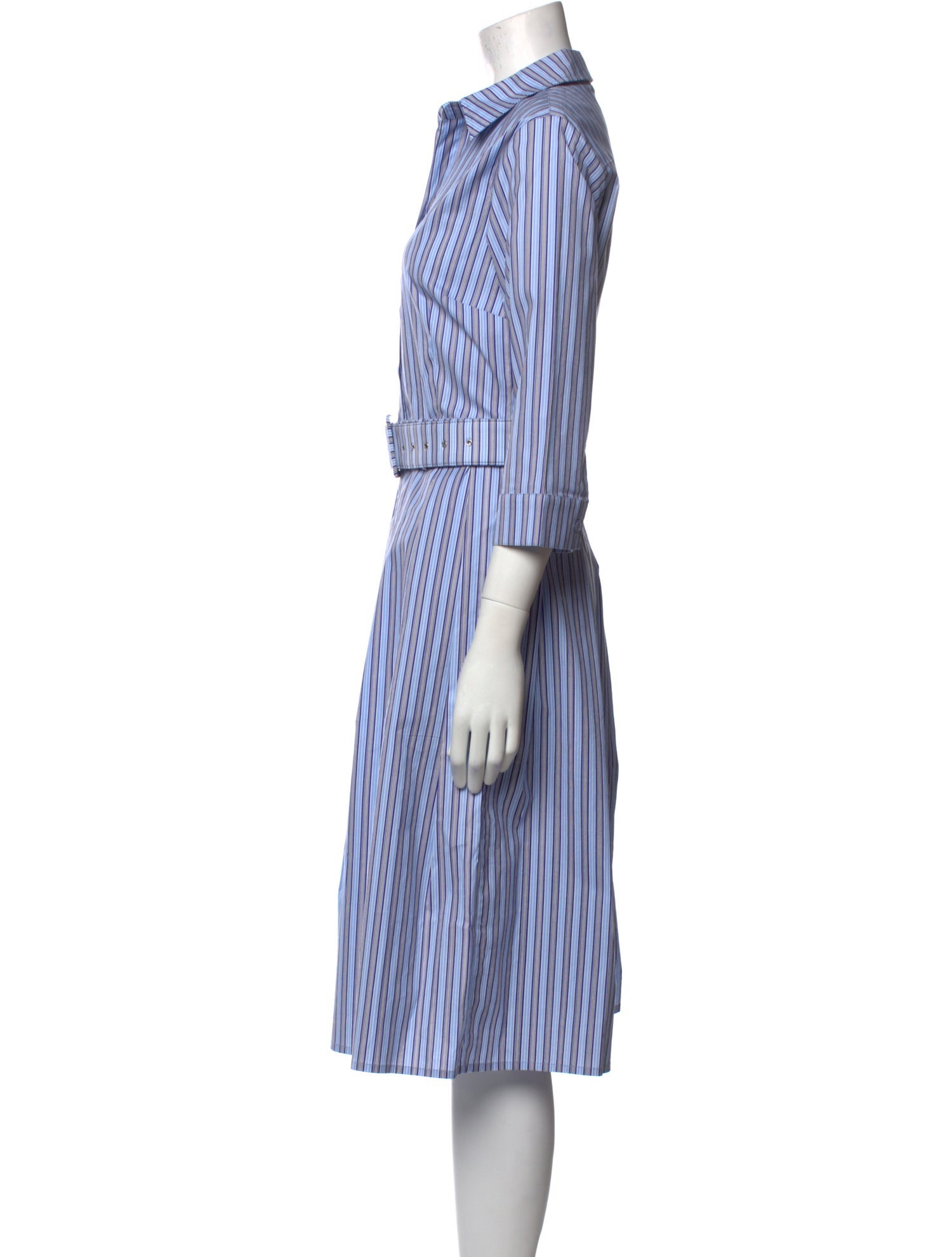 Samantha Sung Striped Midi Length Dress