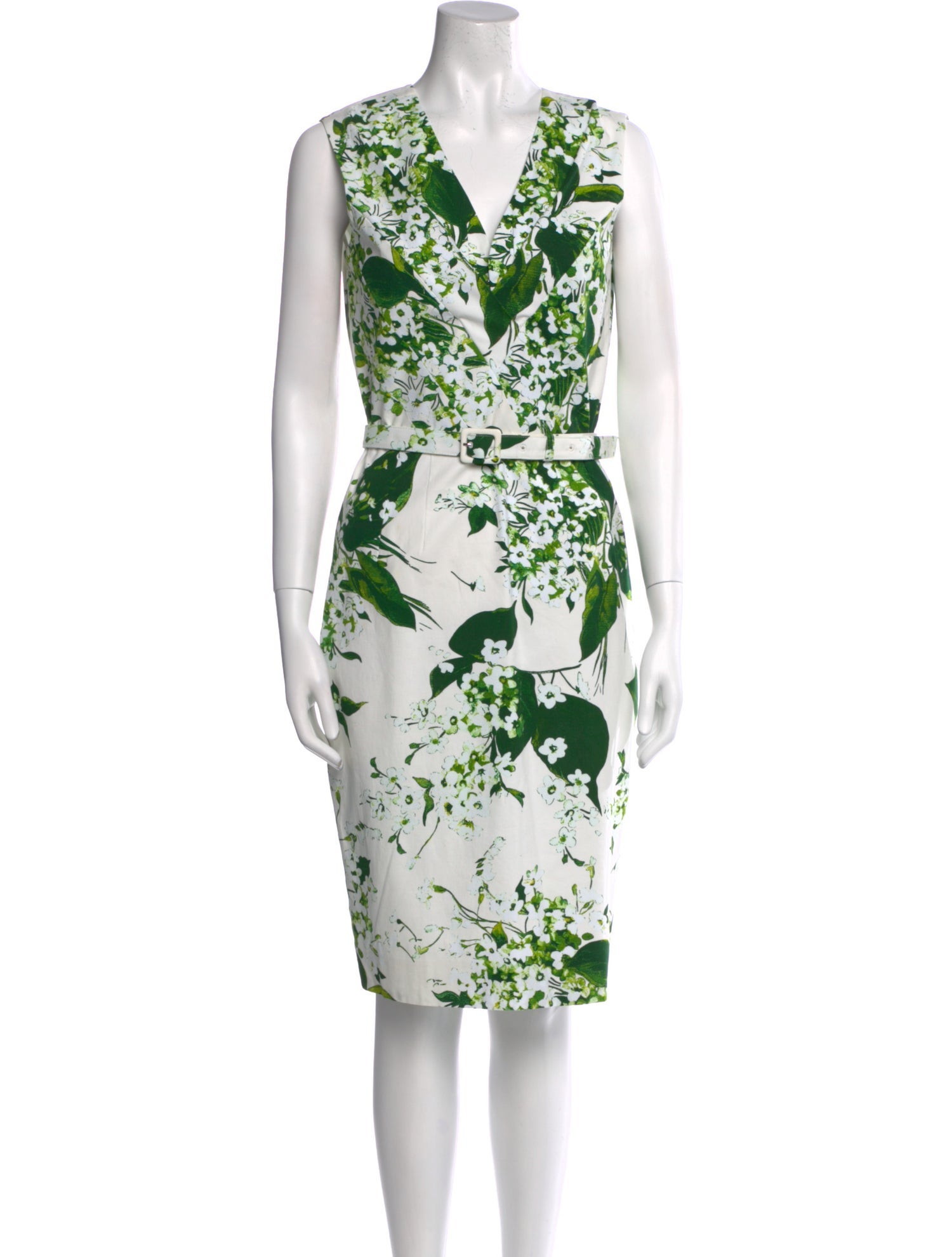 Samantha Sung Floral Print Midi Length Dress