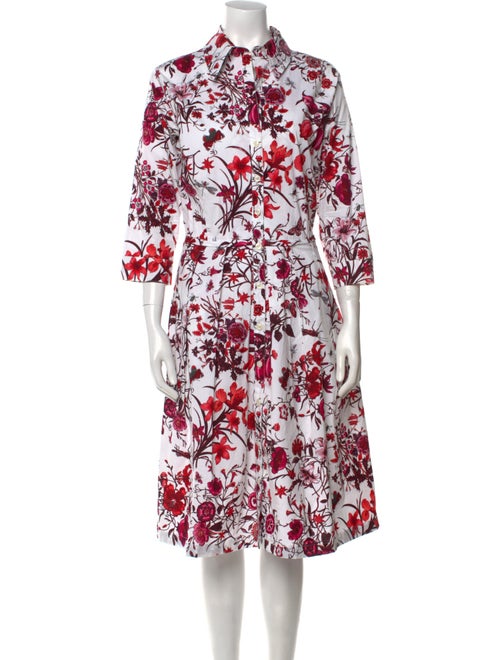 Samantha Sung Floral Print Midi Length Dress