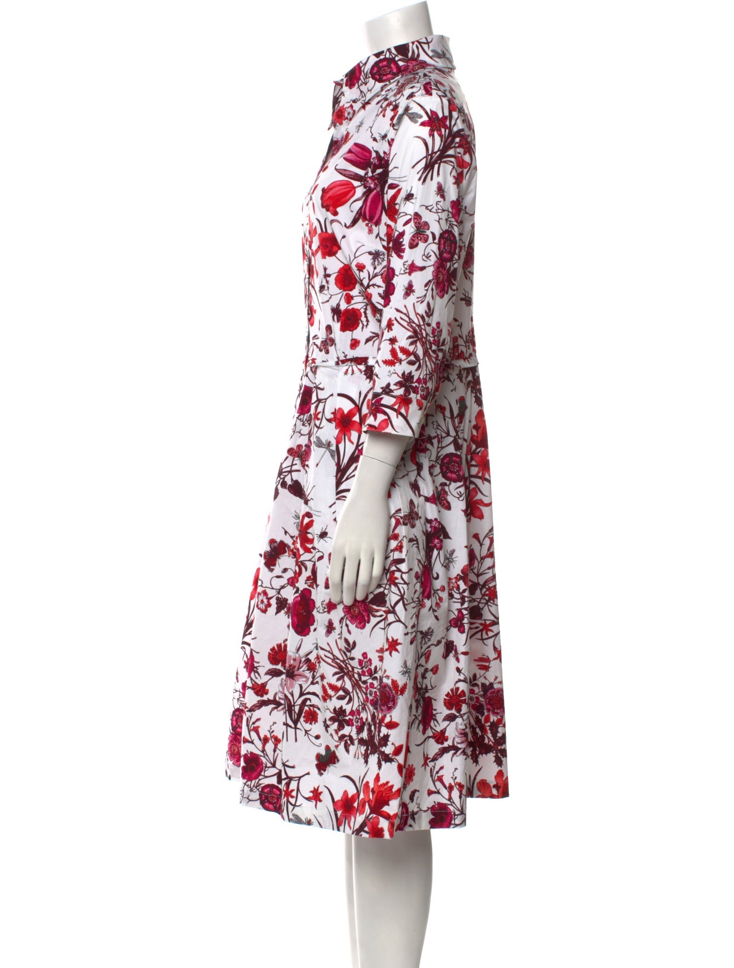 Samantha Sung Floral Print Midi Length Dress