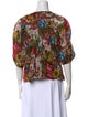Samantha Sung Floral Print V-Neck Blouse