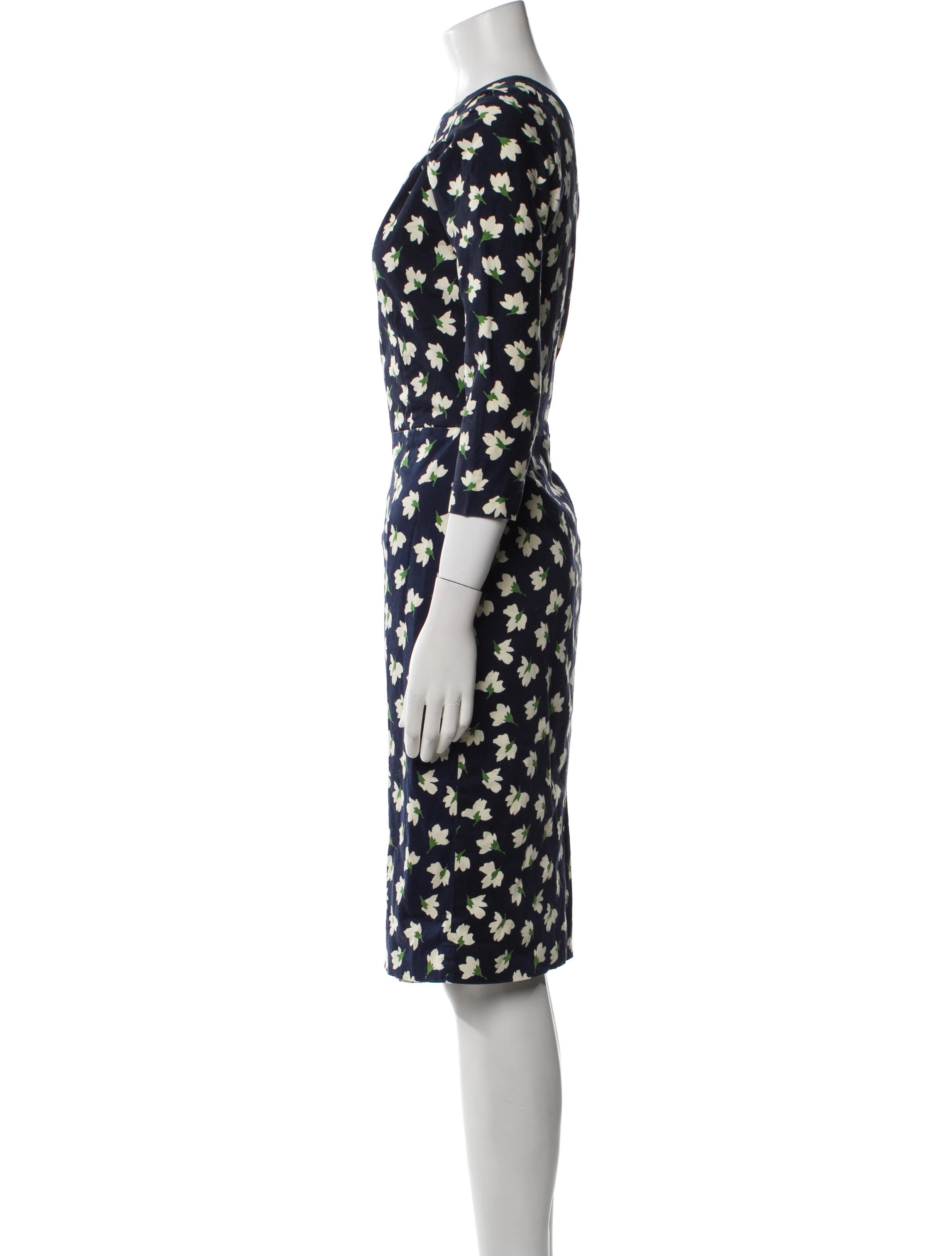 Samantha Sung Floral Print Midi Length Dress