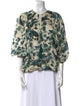 Samantha Sung Linen Printed Blouse