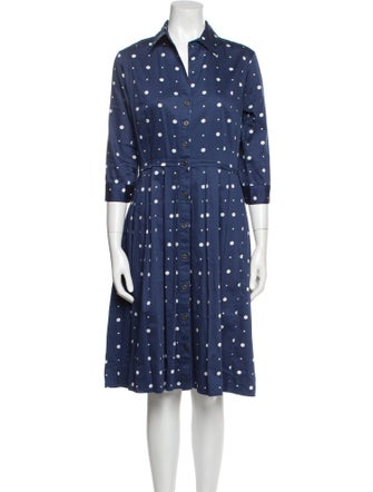 Samantha Sung Polka Dot Print Knee-Length Dress