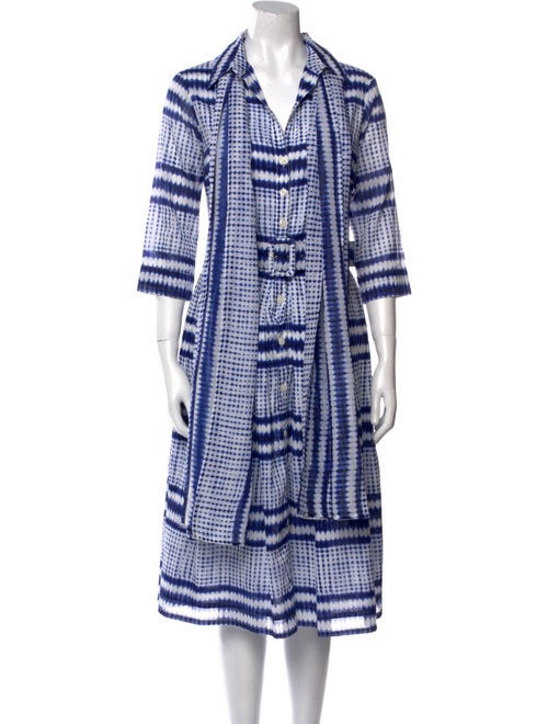 Samantha Sung Plaid Print Midi Length Dress