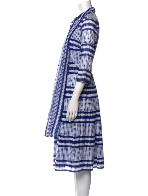 Samantha Sung Plaid Print Midi Length Dress