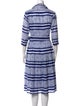 Samantha Sung Plaid Print Midi Length Dress