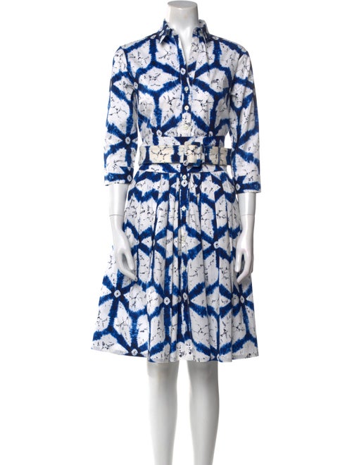 Samantha Sung Printed Knee-Length Dress