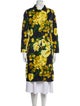 Samantha Sung Silk Floral Print Coat