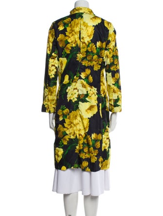 Samantha Sung Silk Floral Print Coat