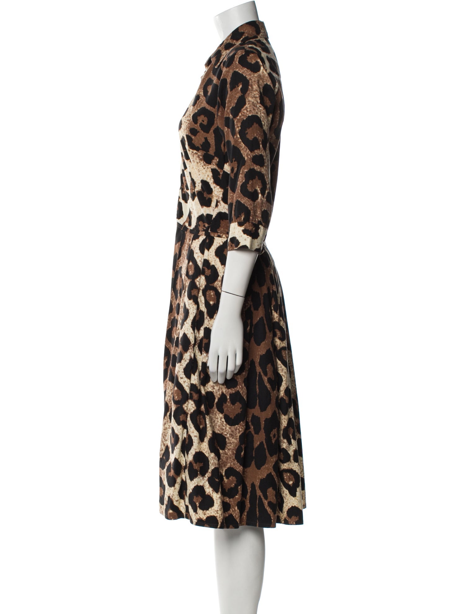 Samantha Sung Animal Print Midi Length Dress