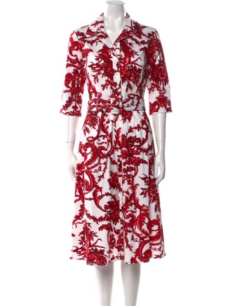 Samantha Sung Printed Knee-Length Dress