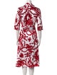 Samantha Sung Printed Knee-Length Dress