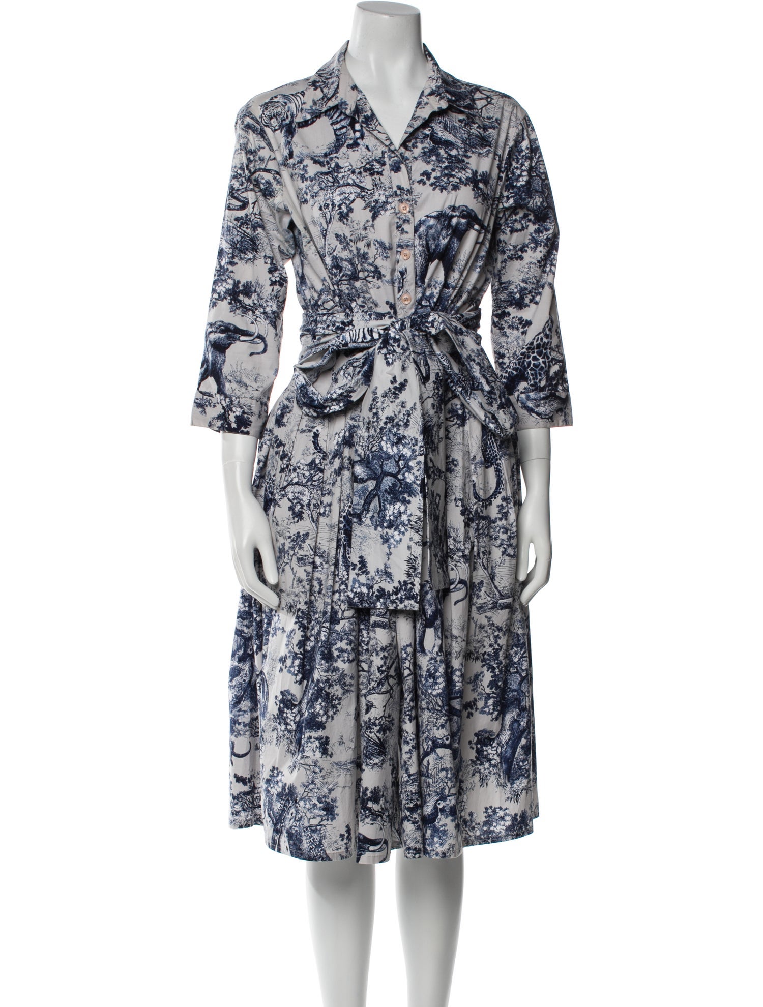 Samantha Sung Floral Print Midi Length Dress