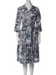 Samantha Sung Floral Print Midi Length Dress