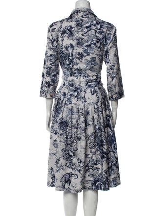Samantha Sung Floral Print Midi Length Dress