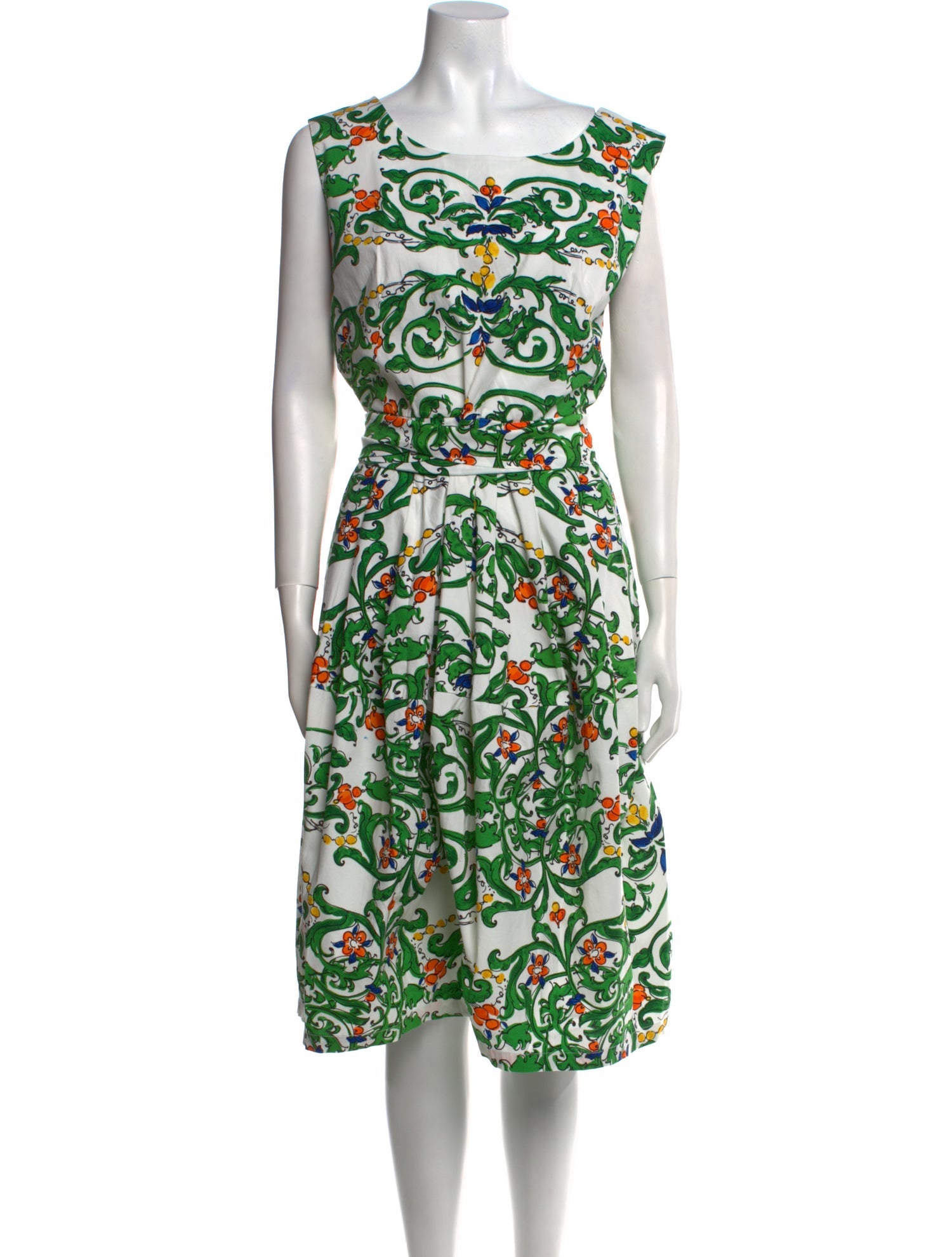 Samantha Sung Floral Print Midi Length Dress