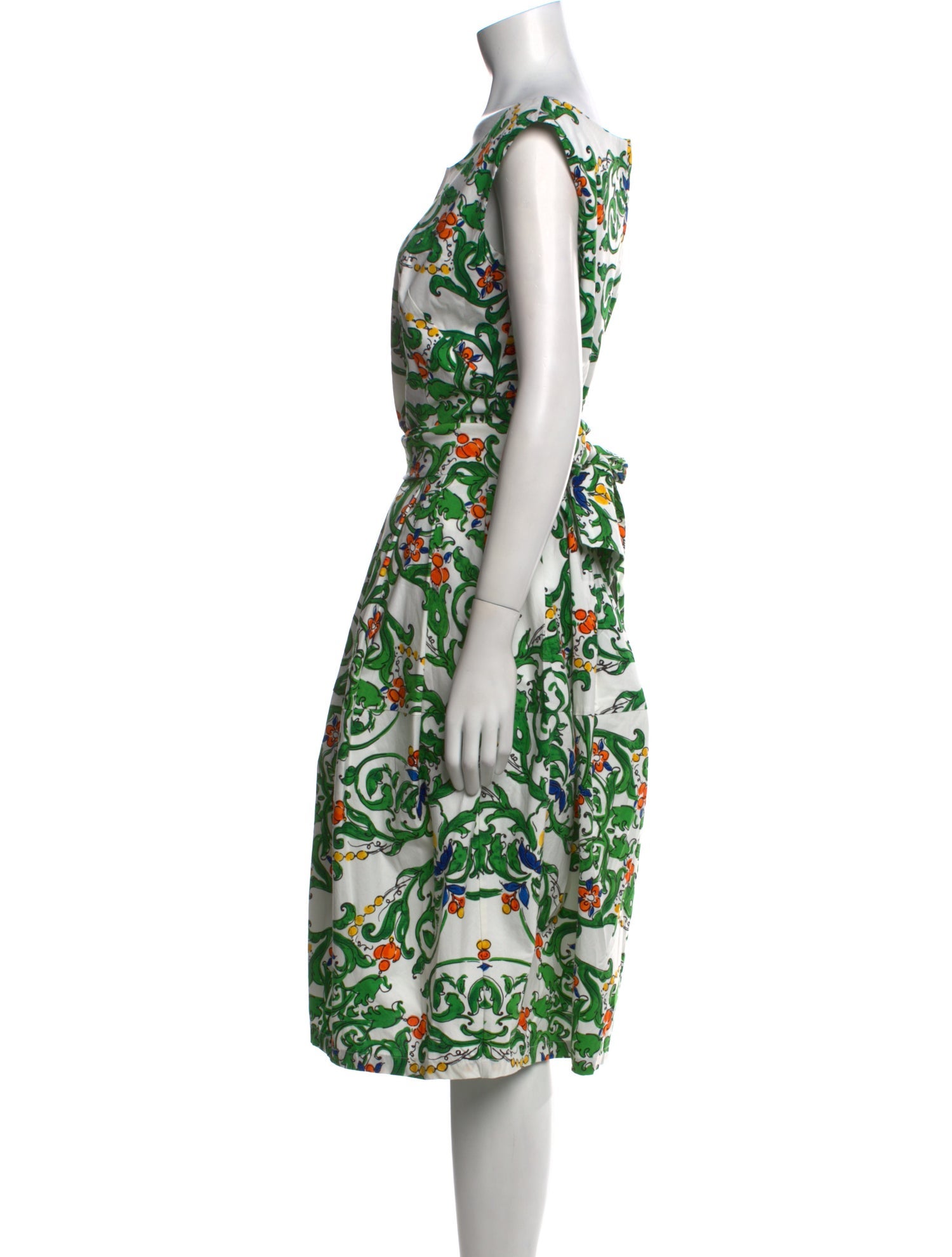 Samantha Sung Floral Print Midi Length Dress