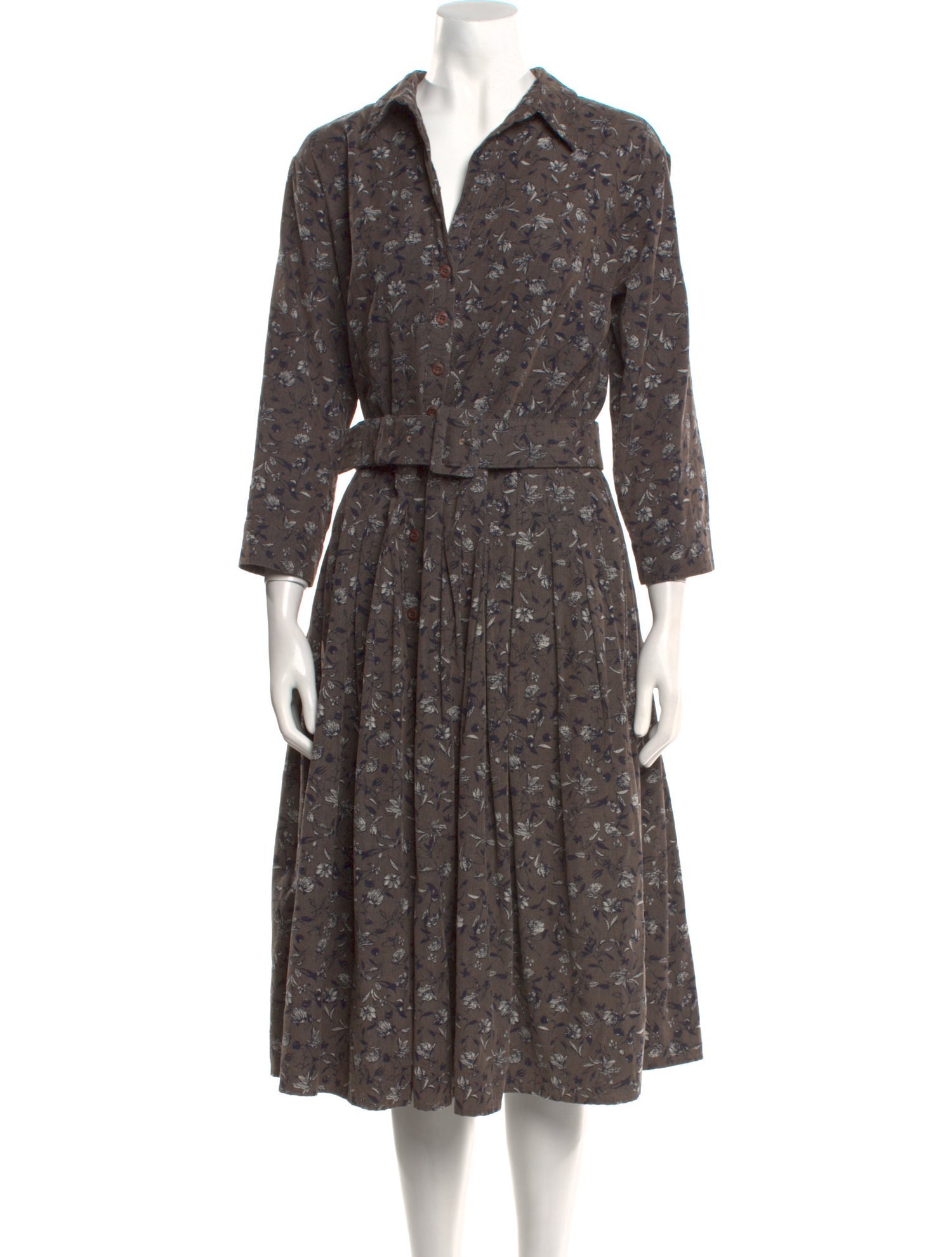 Samantha Sung Floral Print Midi Length Dress