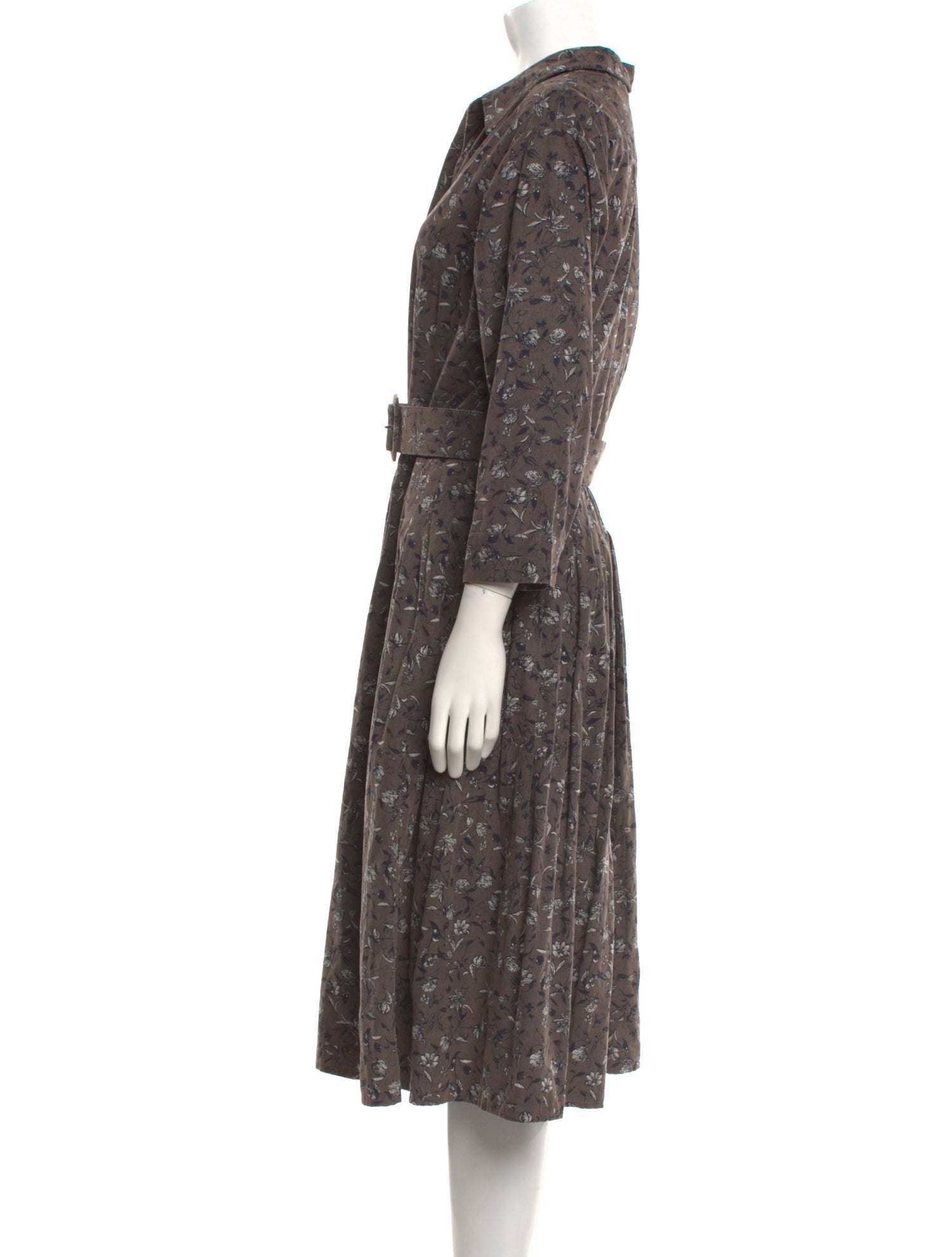 Samantha Sung Floral Print Midi Length Dress