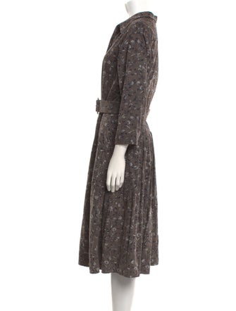 Samantha Sung Floral Print Midi Length Dress