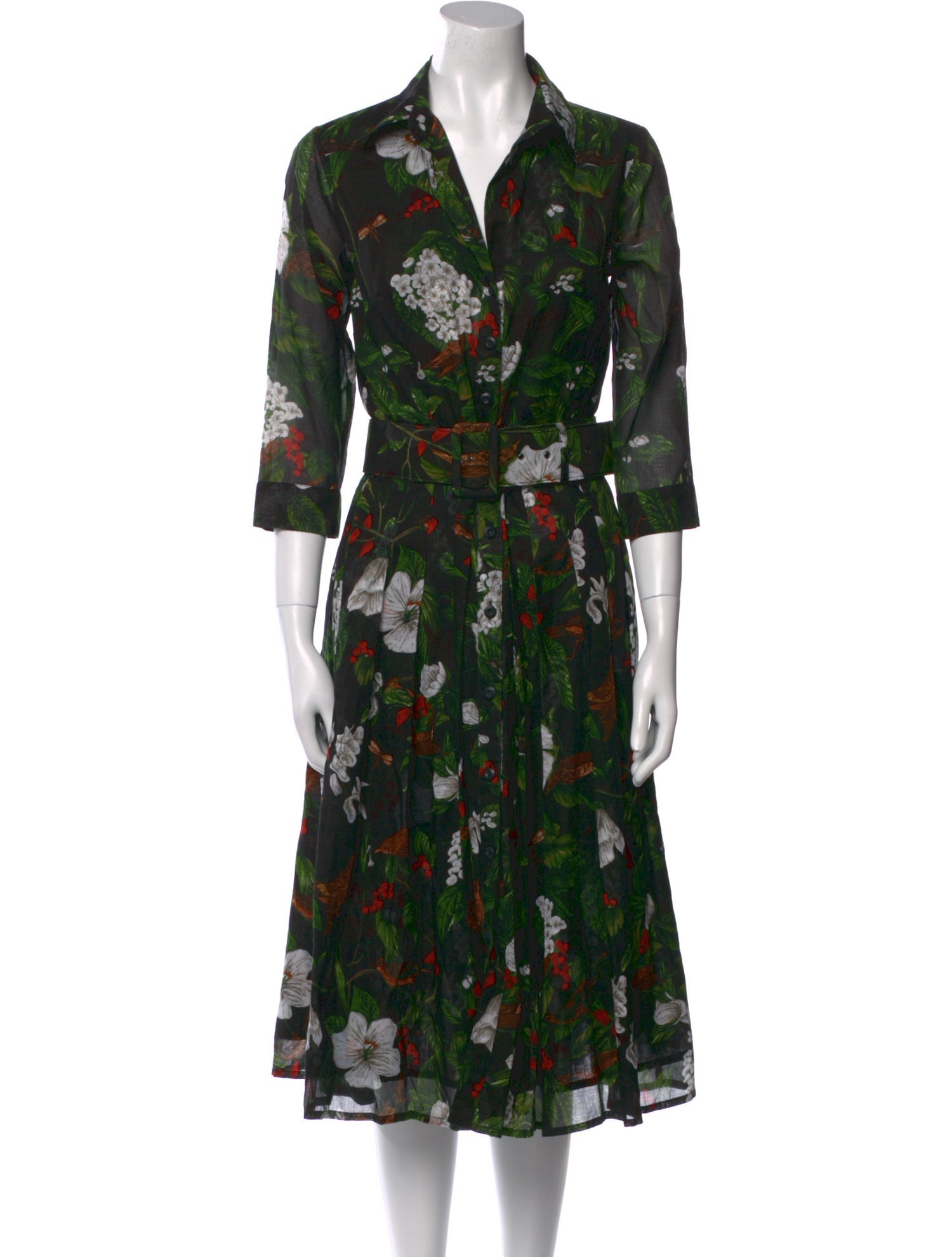 Samantha Sung Floral Print Knee-Length Dress
