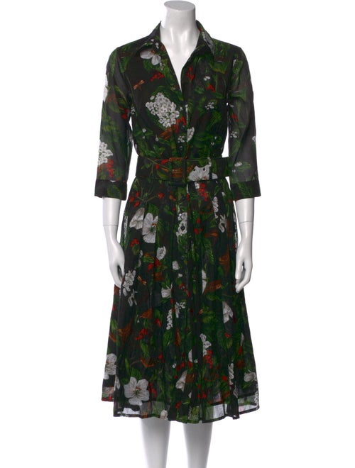 Samantha Sung Floral Print Knee-Length Dress