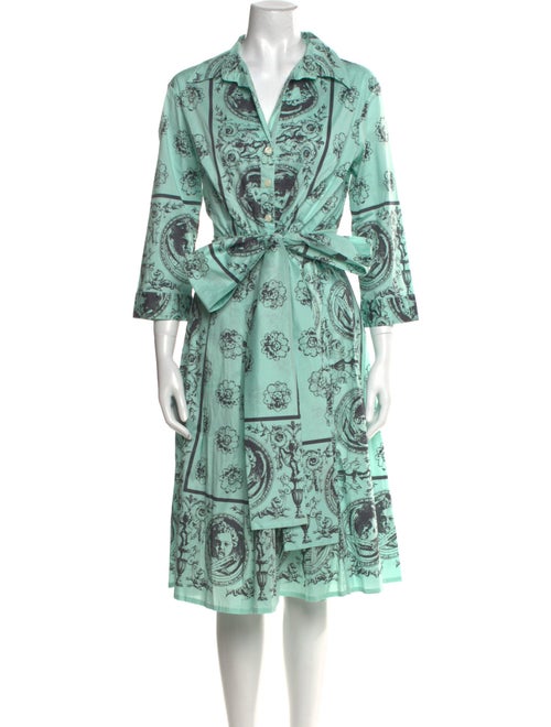 Samantha Sung Paisley Print Midi Length Dress