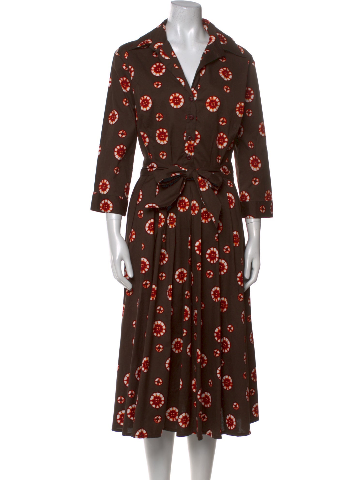 Samantha Sung Floral Print Midi Length Dress