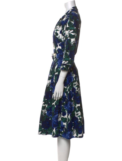 Samantha Sung Floral Print Midi Length Dress