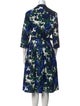 Samantha Sung Floral Print Midi Length Dress