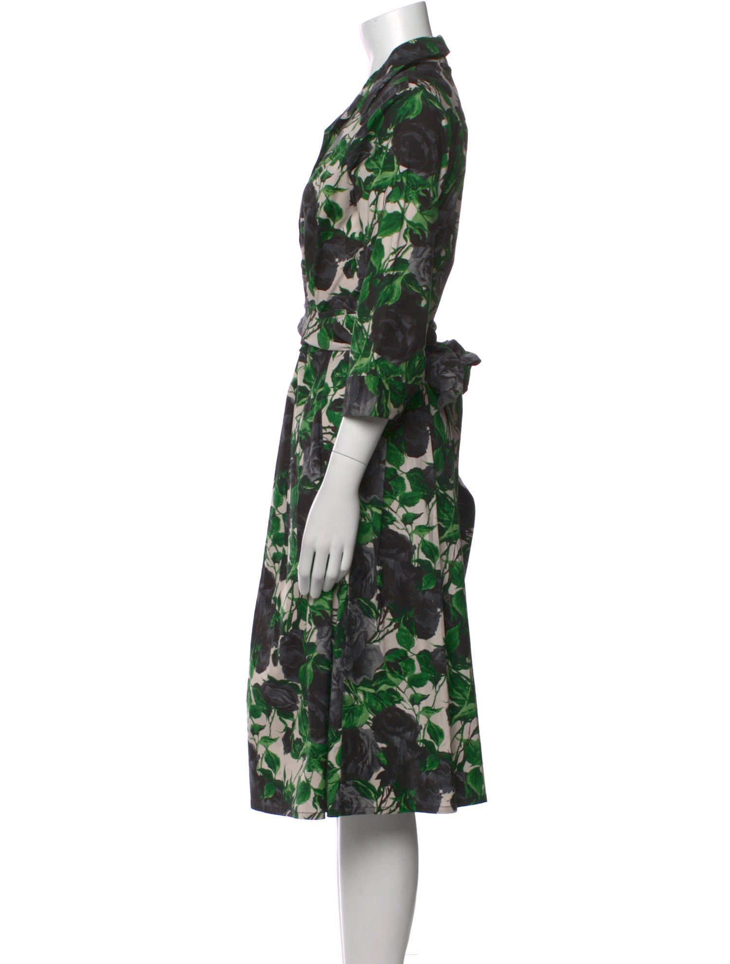 Samantha Sung Floral Print Midi Length Dress