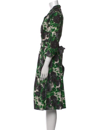 Samantha Sung Floral Print Midi Length Dress