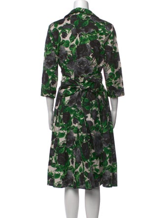 Samantha Sung Floral Print Midi Length Dress