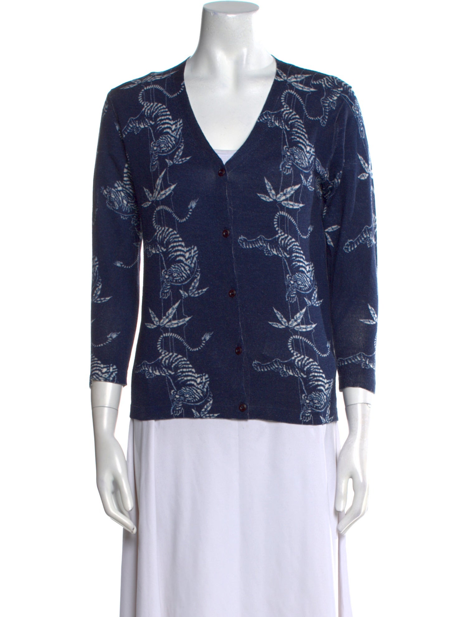 Samantha Sung Cashmere Printed Sweater