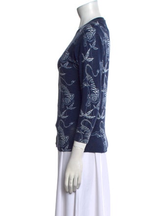 Samantha Sung Cashmere Printed Sweater