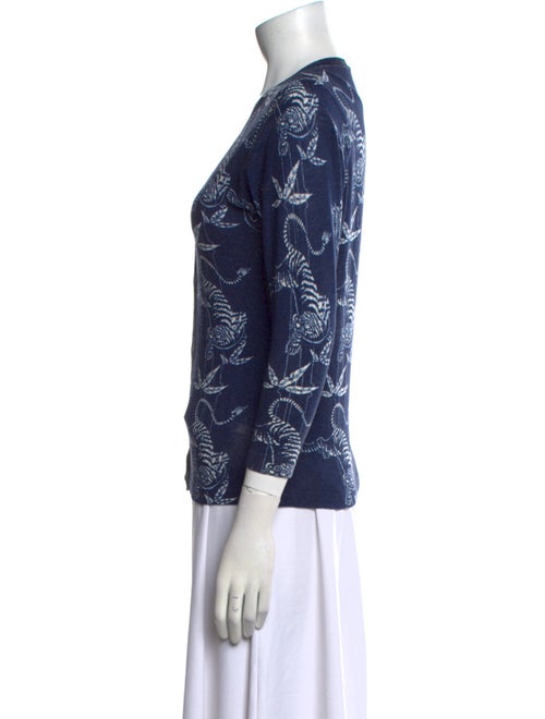 Samantha Sung Cashmere Printed Sweater