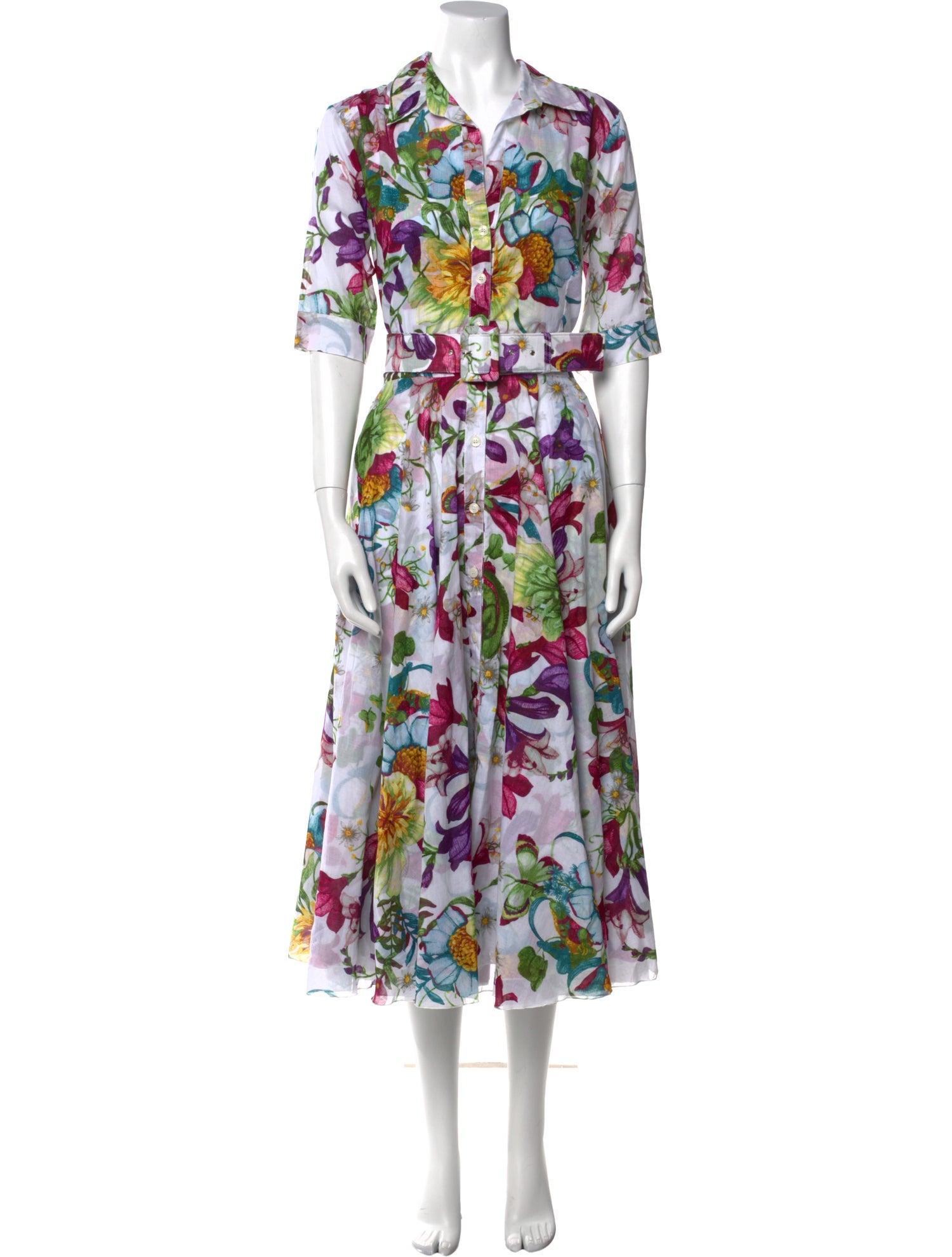 Samantha Sung Floral Print Long Dress w/ Tags