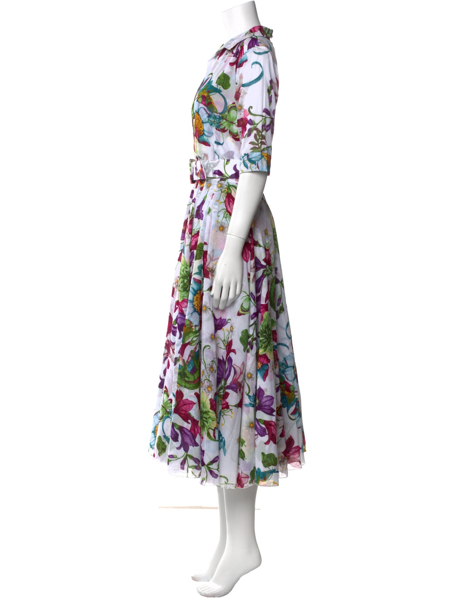 Samantha Sung Floral Print Long Dress w/ Tags