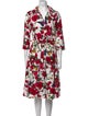 Samantha Sung Floral Print Knee-Length Dress