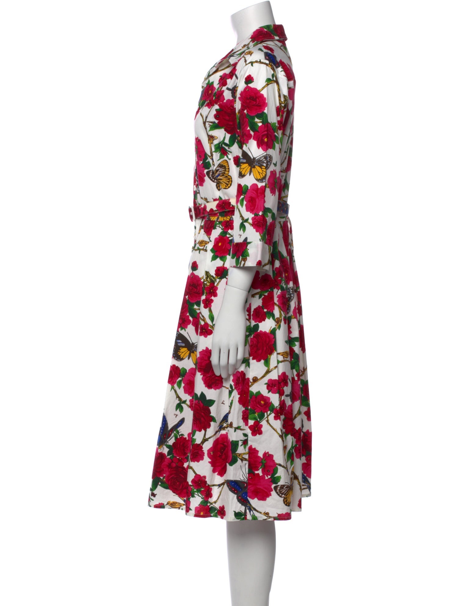 Samantha Sung Floral Print Knee-Length Dress