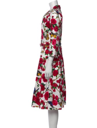 Samantha Sung Floral Print Knee-Length Dress