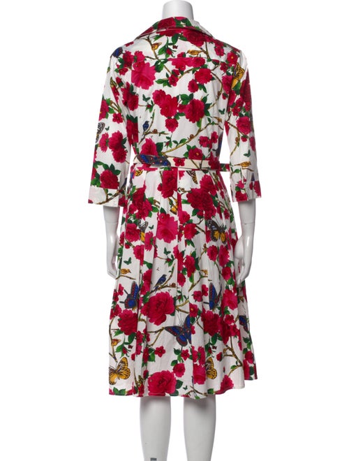 Samantha Sung Floral Print Knee-Length Dress