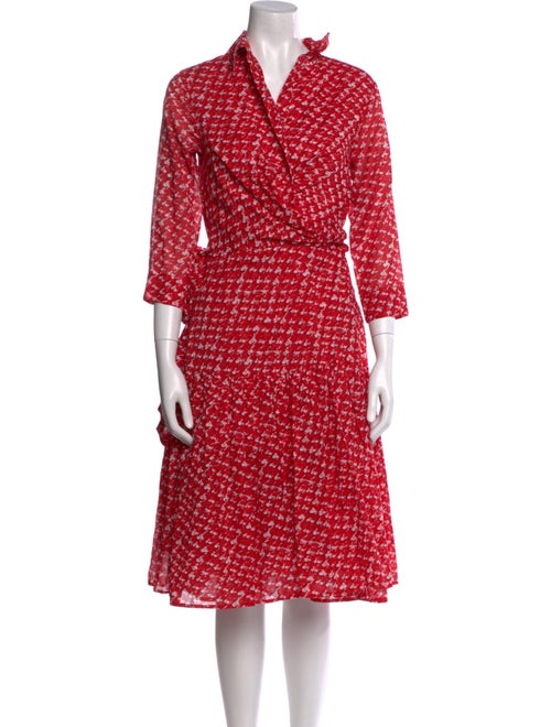 Samantha Sung Printed Knee-Length Dress