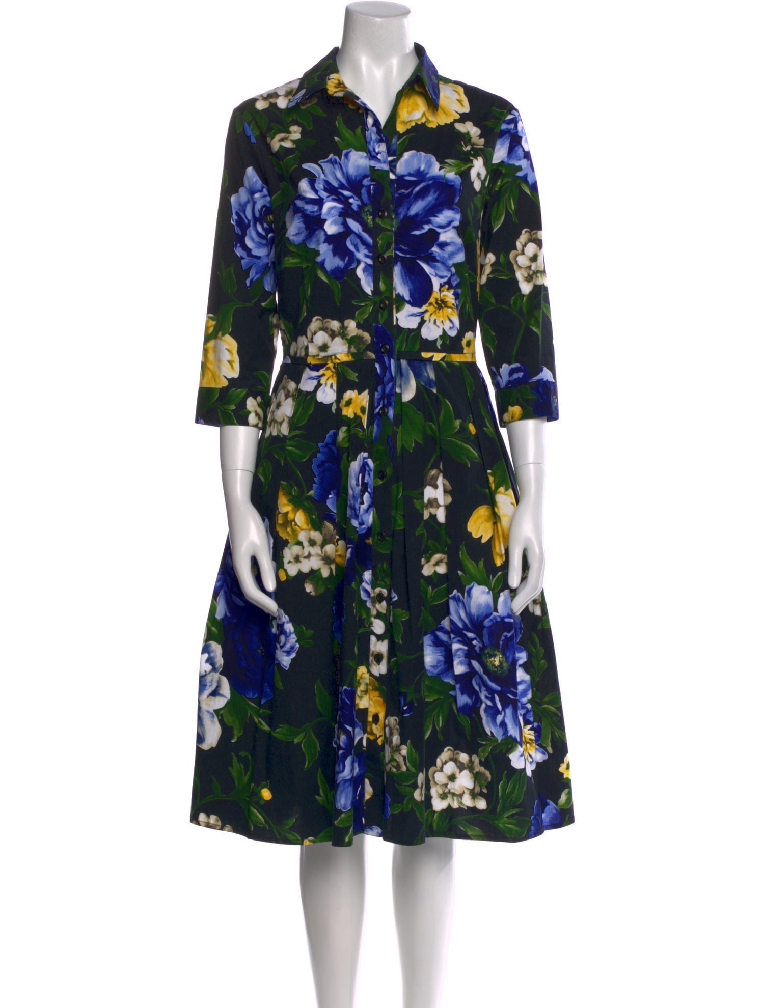 Samantha Sung Floral Print Knee-Length Dress
