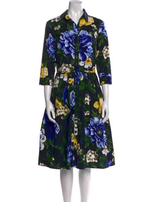 Samantha Sung Floral Print Knee-Length Dress