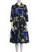 Samantha Sung Floral Print Knee-Length Dress